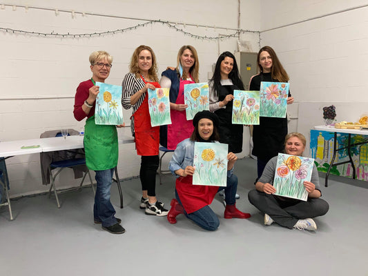 Painting and wine April 9
