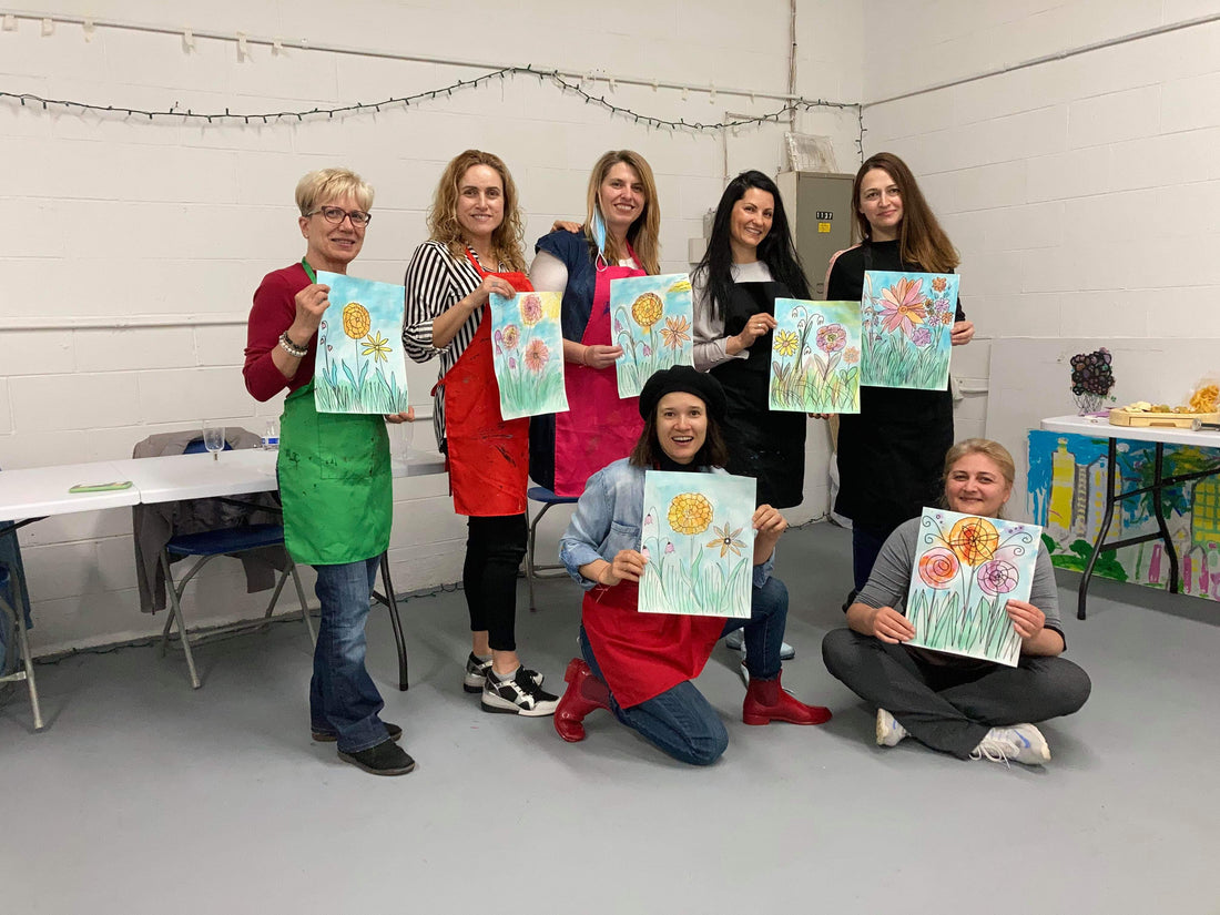 Painting and wine April 9