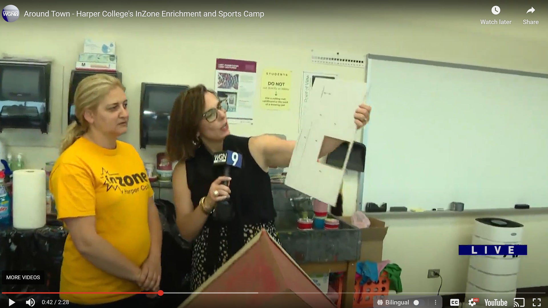 Load video: Ana Belaval and WGN Around Town visited our My Dream Room class from Young Architects series