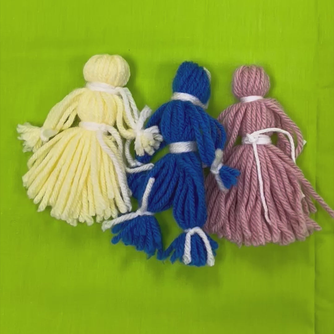 Easy Doll Yarn step by step video tutorial
